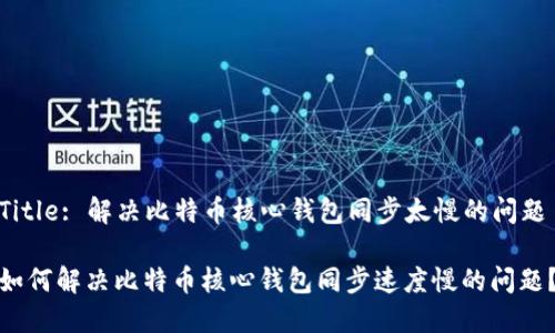 Title: 解决比特币核心钱包同步太慢的问题

如何解决比特币核心钱包同步速度慢的问题？