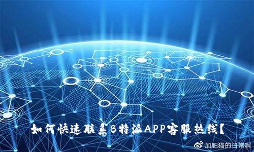如何快速联系B特派APP客服热线？