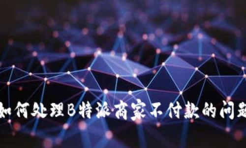 如何处理B特派商家不付款的问题