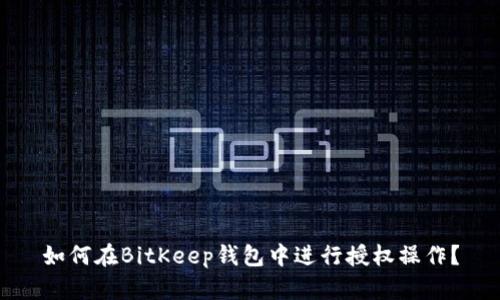 如何在BitKeep钱包中进行授权操作？