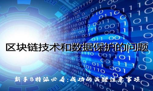 新手B特派必看：成功的关键注意事项